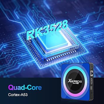 Android 13.0 TV Box, RK3528 Quad-Core with 4GB RAM and 128GB ROM