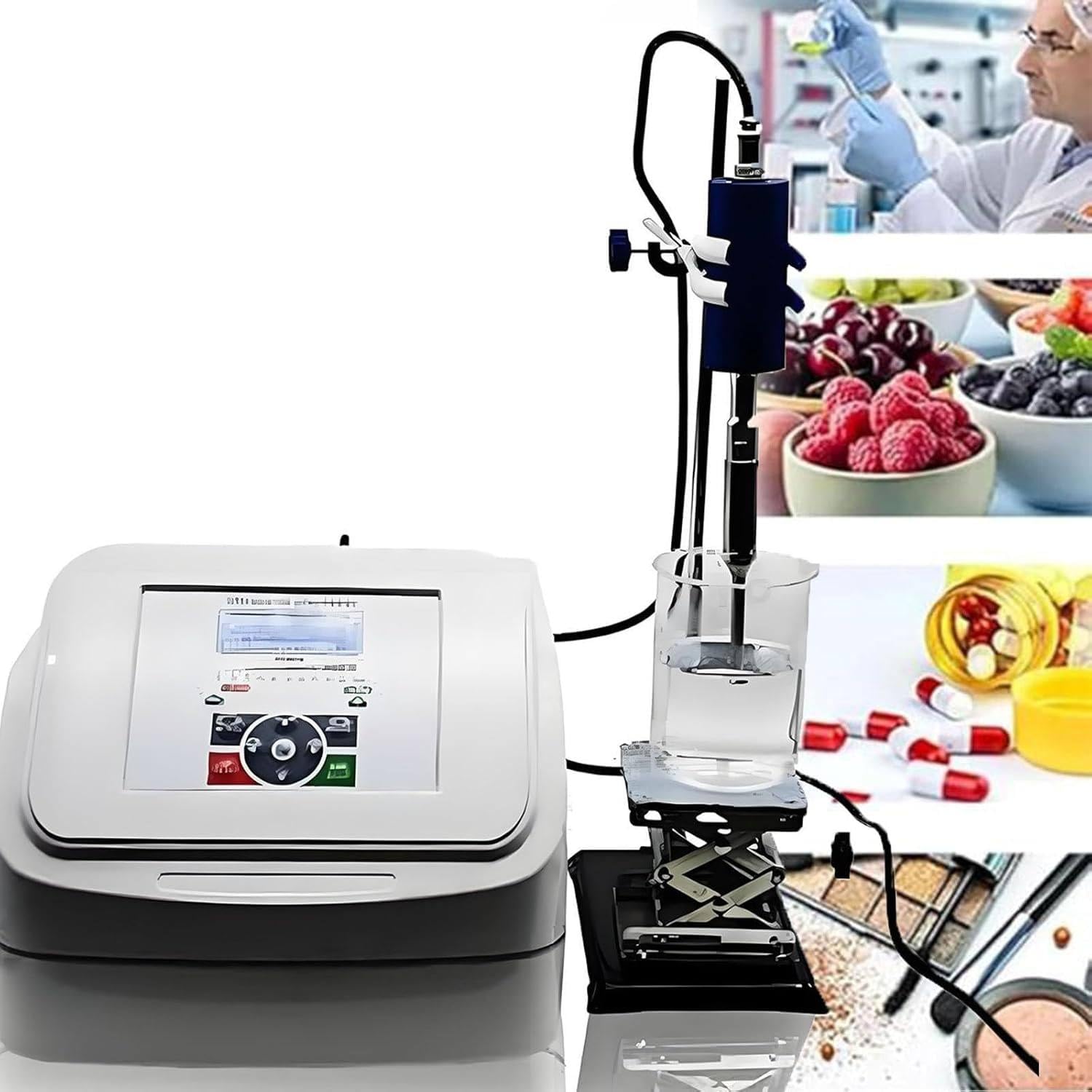 Ultrasoniczny dezintegrator komórek: przyrząd laboratoryjny do emulgacji i mieszania cieczy, separacji, dyspersji, homogenizacji, ekstrakcji oraz dezintegracji komórek. 6mmProbe