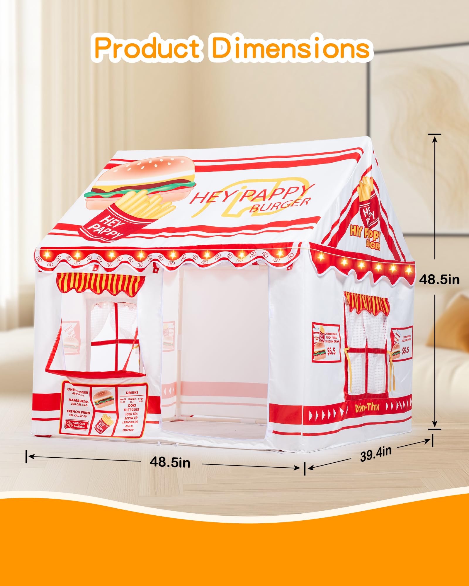 Tienda de Campaña Compacta para Interior y Exterior (123x100x123 cm), Tienda de Ocio con Ventanas para Camping, Jardín