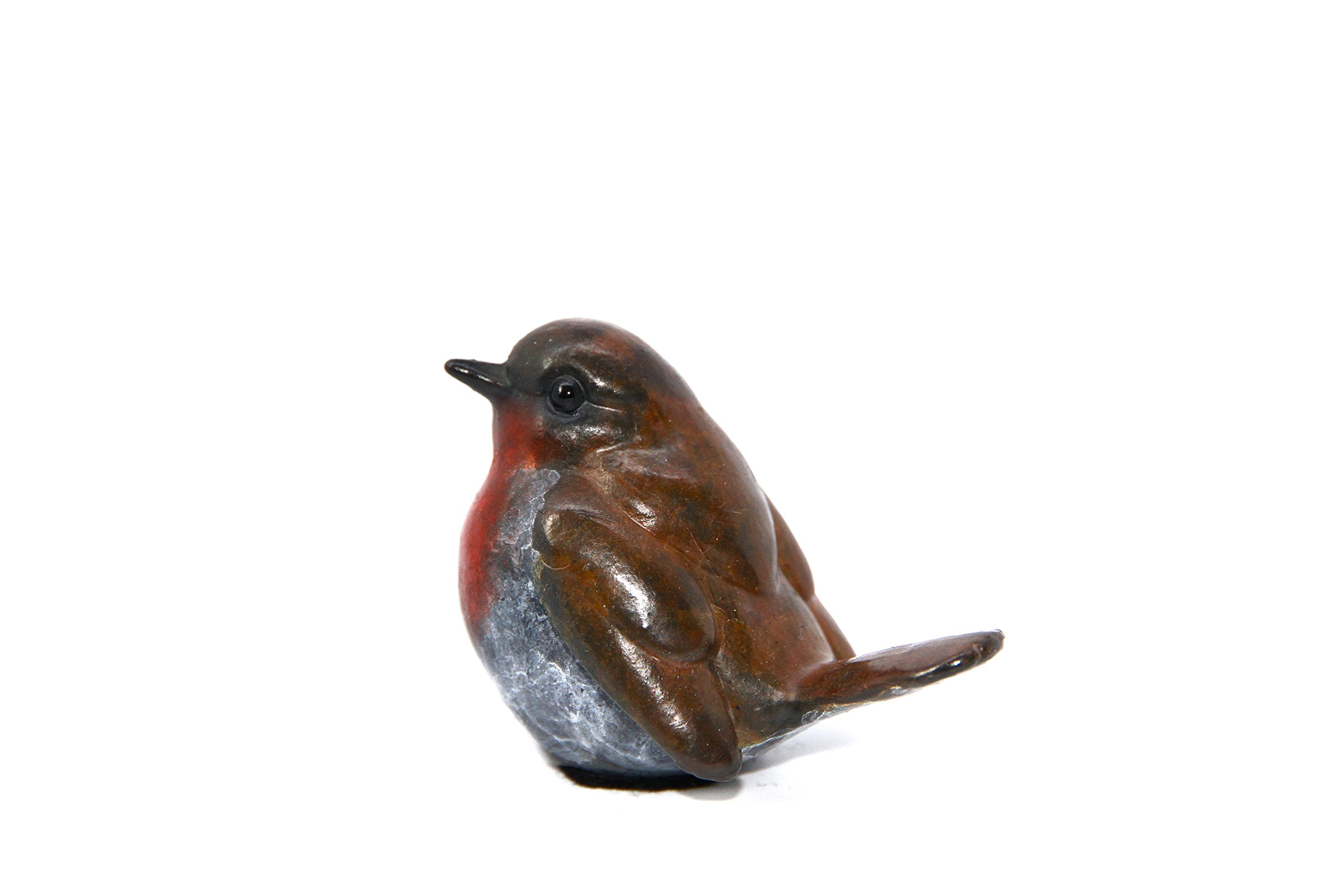 Edición limitada caliente fundido sólido bronce Multi pátina Robin