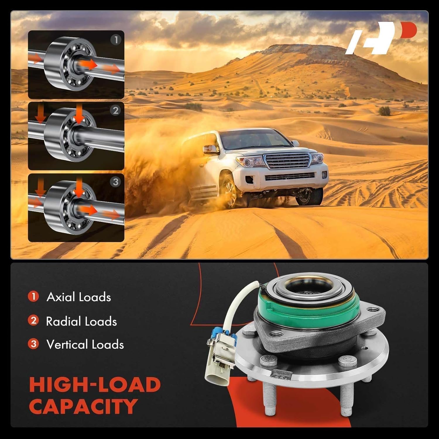 A-Premium 2 x Front Wheel Bearing Hub Assembly Compatible with Chevy Impala Monte Carlo Uplander, Buick Century Lacrosse Regal, Cadillac DeVille DTS, Pontiac Grand Prix, with ABS & 5-Lug - Image 5