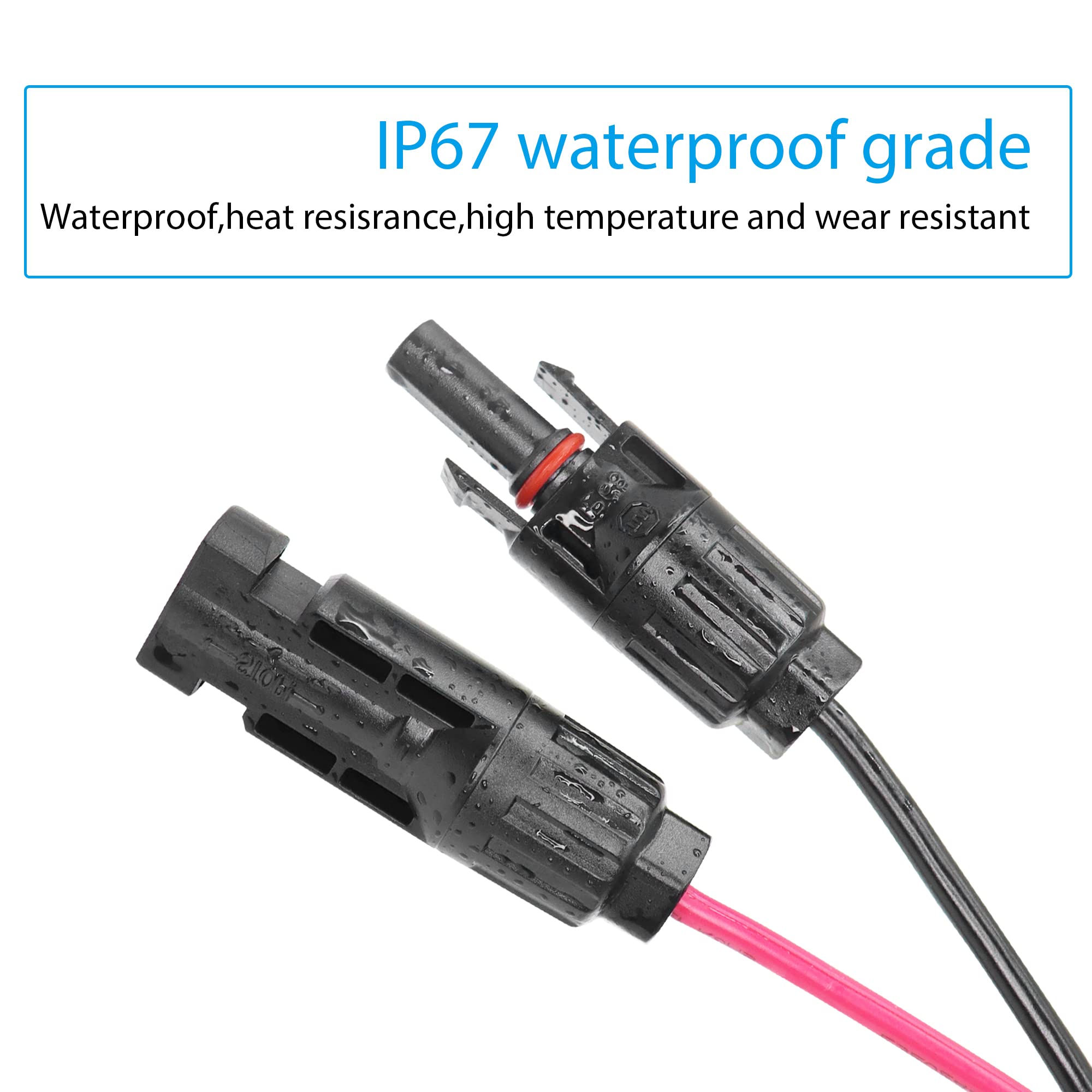 RIIEYOCA Câble Extension Solaire XT60I Femelle 12AWG 0,6M - Pour Panneau Solaire Et Centrale Portable