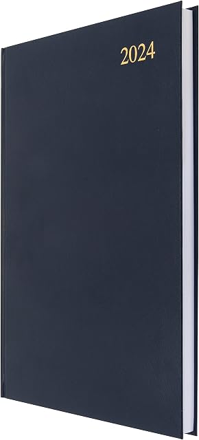 Collins Debden Collins Essential A4 Diary 2024 Daily Planner - 2024 Page A Day Diary, Journal & 2024 Planner - Business, Office, Academic and Personal Use - A4 Size (Blue)