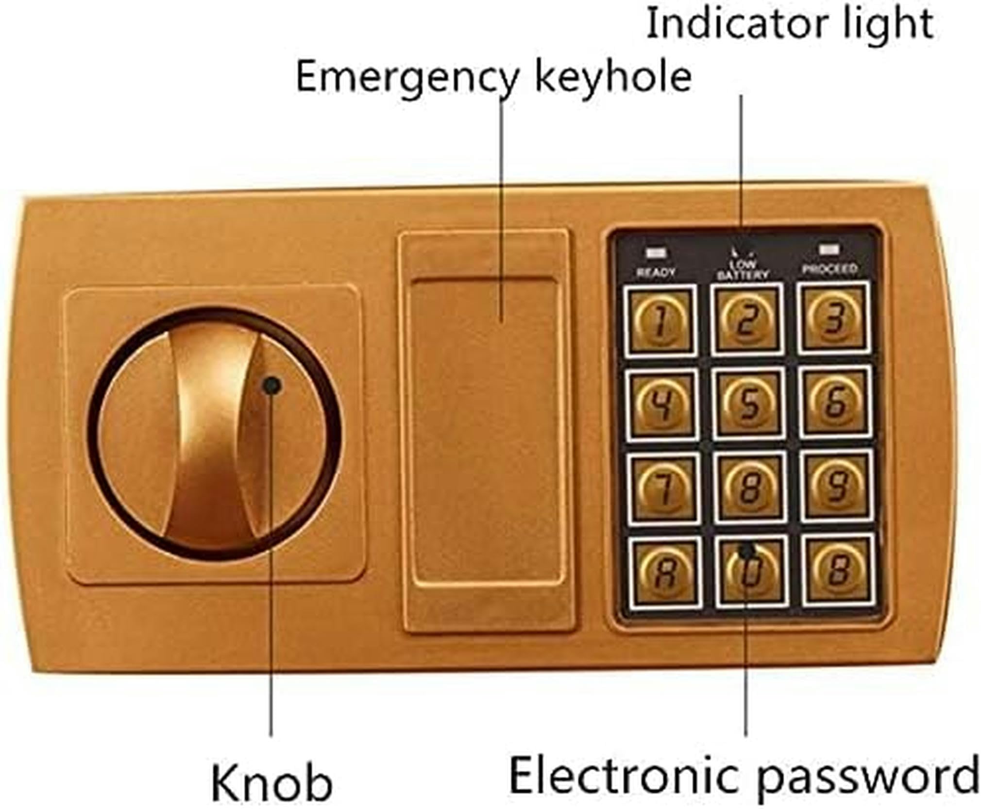 sejf, Mone Bo Electroni Stee z Keypa Hom Offic Digita dla Cas Use(Pink)