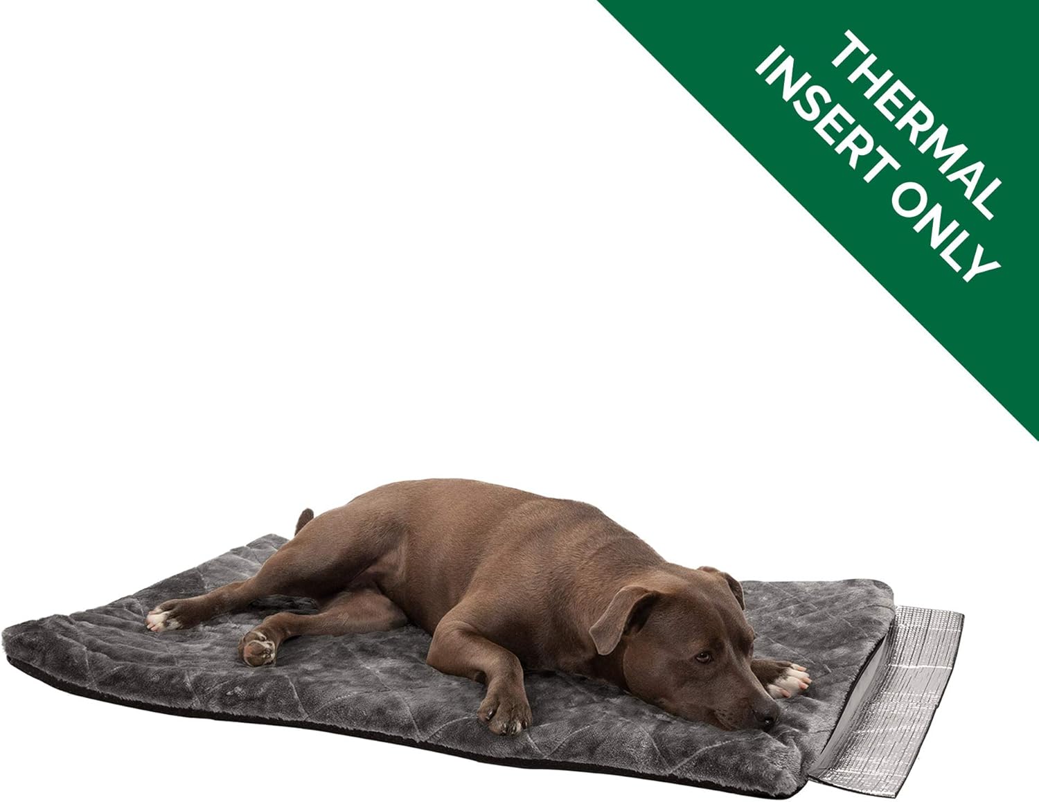 review Furhaven Self-Warming Mat for Dogs Beds & Blankets, Electricity-Free & Reflects Body Heat - ThermaPup Reflective Thermal Insert - Silver, Large