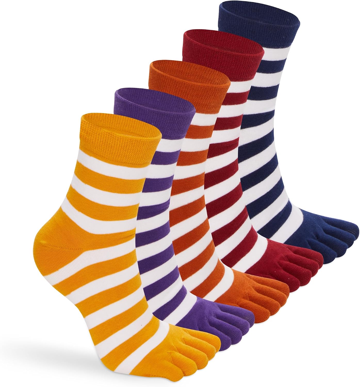 Violet Mist Toe Socks for Women Funny Cute Five Finger Socks Comfy Cotton Colorful Novelty Crew Athletic Running Ankle Sock