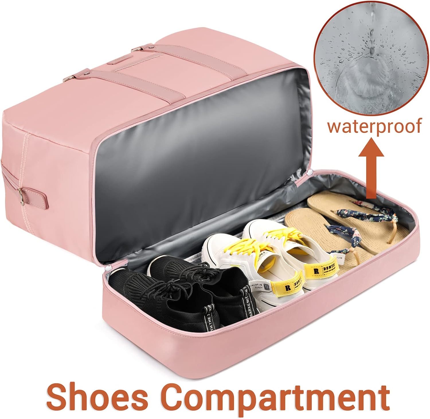 IBFUN Weekender Bags for Women, 3PCS Travel Set with Shoe Compartment 21.6 image 2