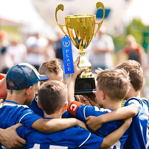 Miniatura 4 de Zubebe 200 cintas de premio del primer lugar, premio de primer lugar, premios azules del primer lugar con tarjeta de evento y cuerda para