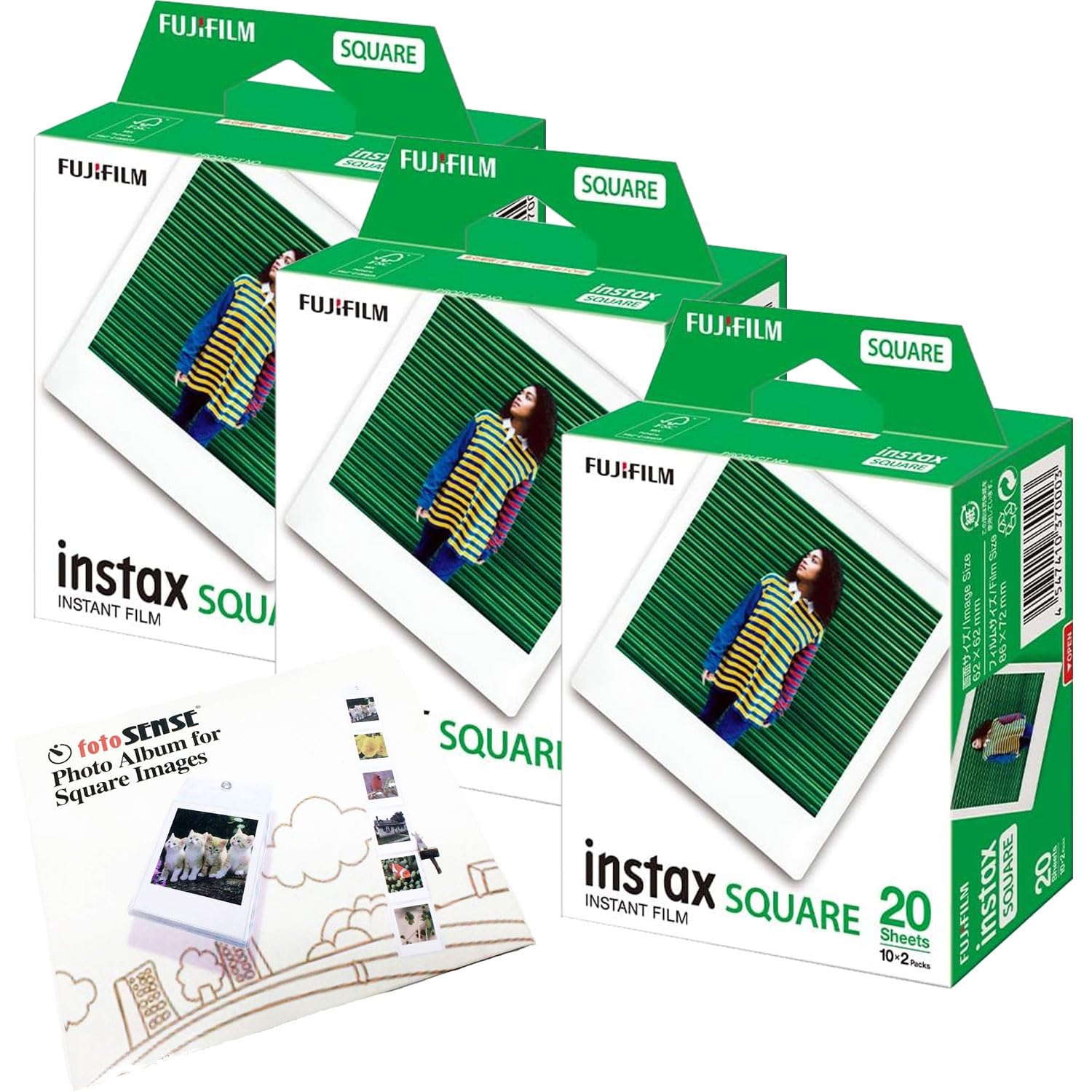 Fujifilm Instax Lot de 60 films carrés + album mural