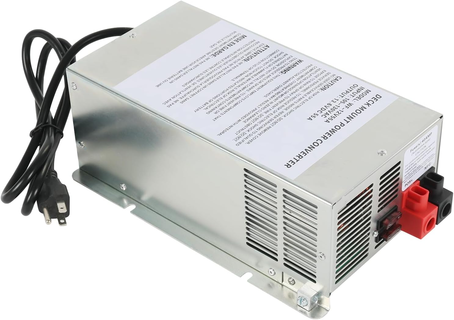 WF-9855 55 Amp RV Power Converter Replacement for Deck Mounted Converter Charger, Compatible with WF-9855-AD and Other WF-9800 Series