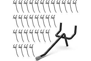 2-Inch Black Pegboard Hooks for Enhanced Garage Tool Organization