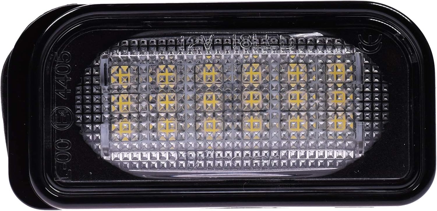 VINSTAR LED Number Plate Light E-Approved CAN-Bus 18 LEDs per module 6000 Kelvin for Mercedes Benz (all suitable models in the product description)
