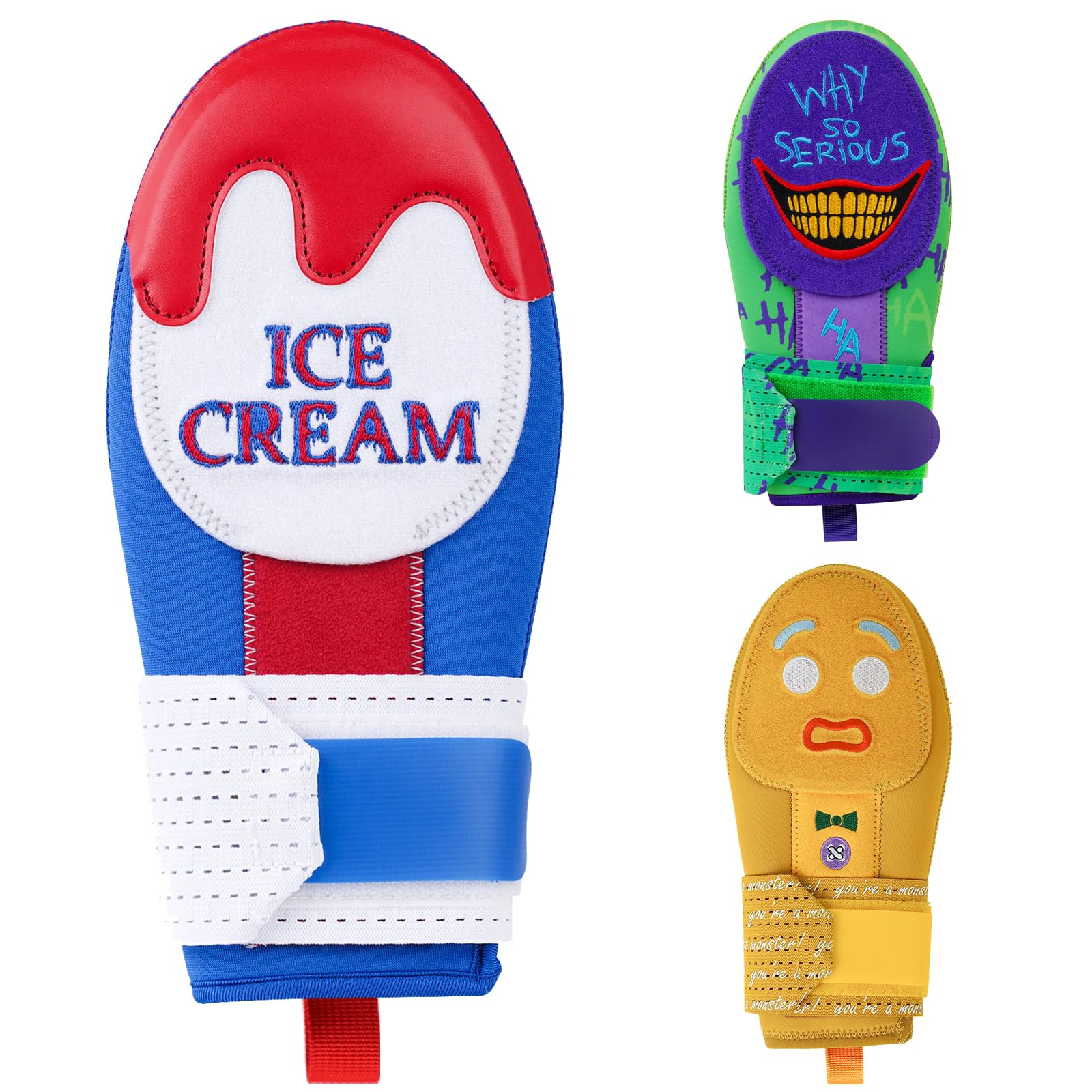 Youth Baseball Sliding Mitt - Drippy Drip Accessory - Softball Scary HaHa Gong Gong Man Ice Cream 