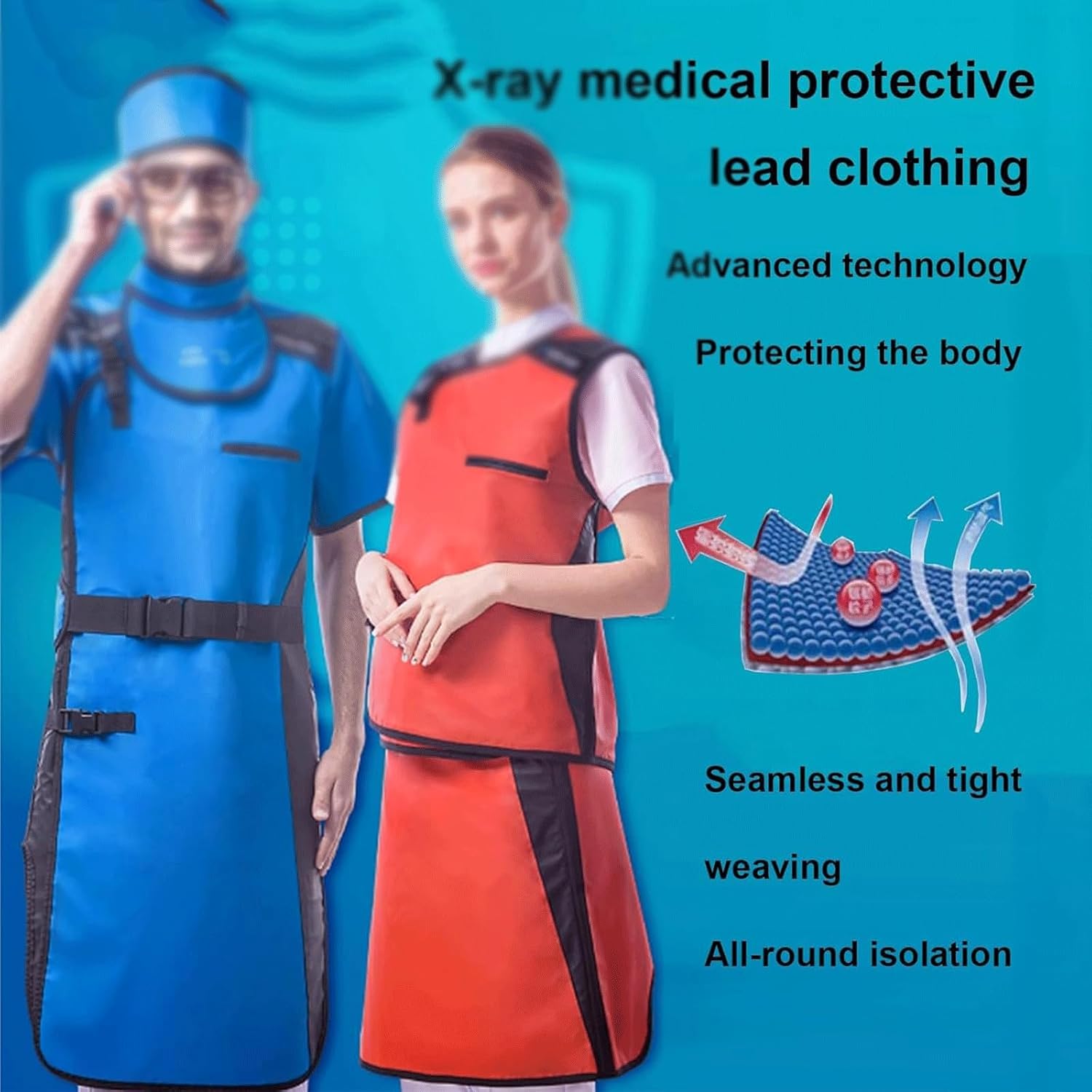 Emf放射防止服、妊婦のための放射線保護剤銀繊維放射保護ファブリック〜/ EMF放射防止服、放射線保護マタニティ衣類導電性/シールドEMF 防止防止 シルバーファブリックRFIDブロッキング EMF放射防止服、放射線保護 マタニティ衣類導電性/シールドEMF防止防止シルバー ... マタニティ、腹よだれかけシルバーファイバーエプロン、家電下着保護エプロン(Pink)