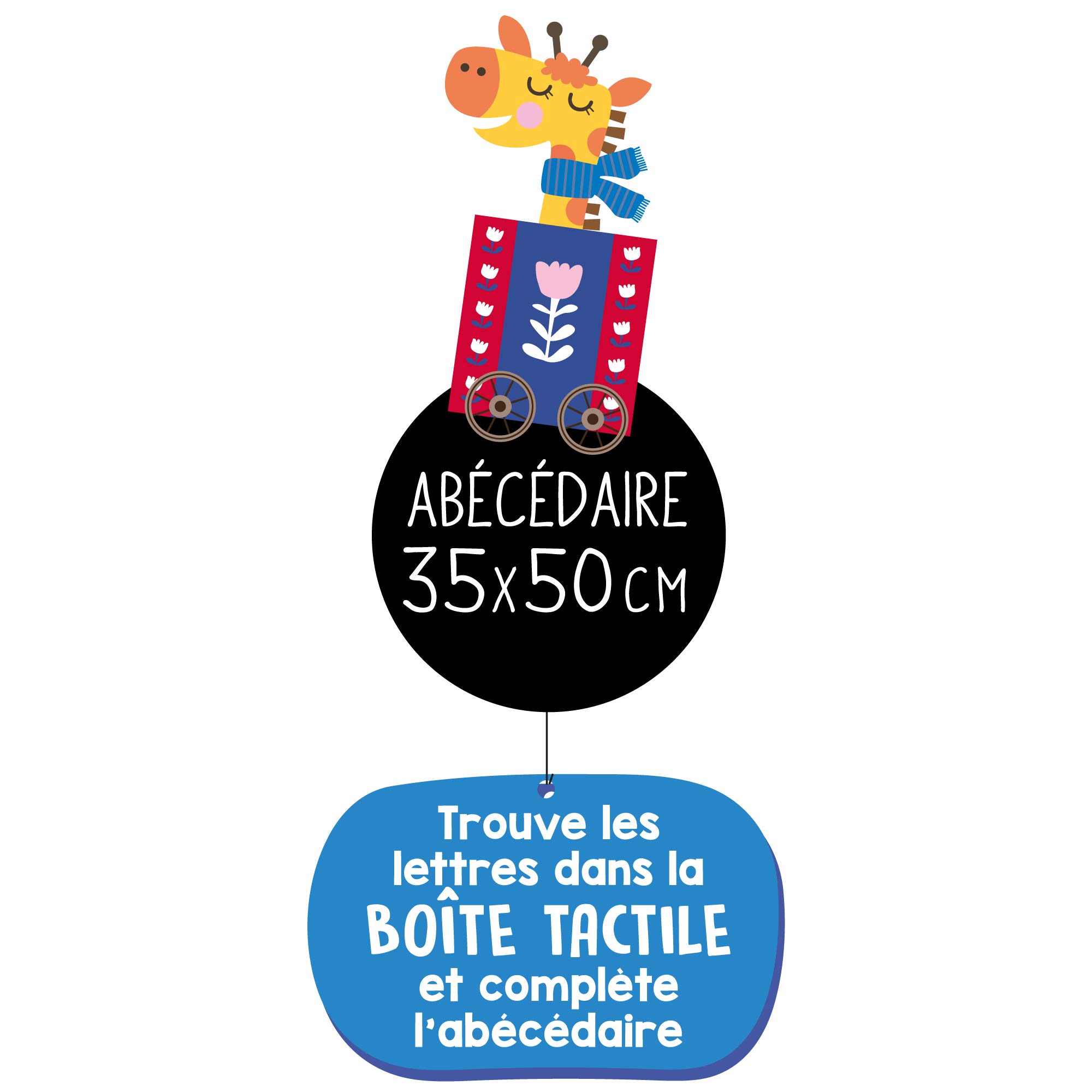 Lisciani – Abécédaire Tactile Montessori – Jeu éducatif 3-6 Ans – Fabriqué En Italie