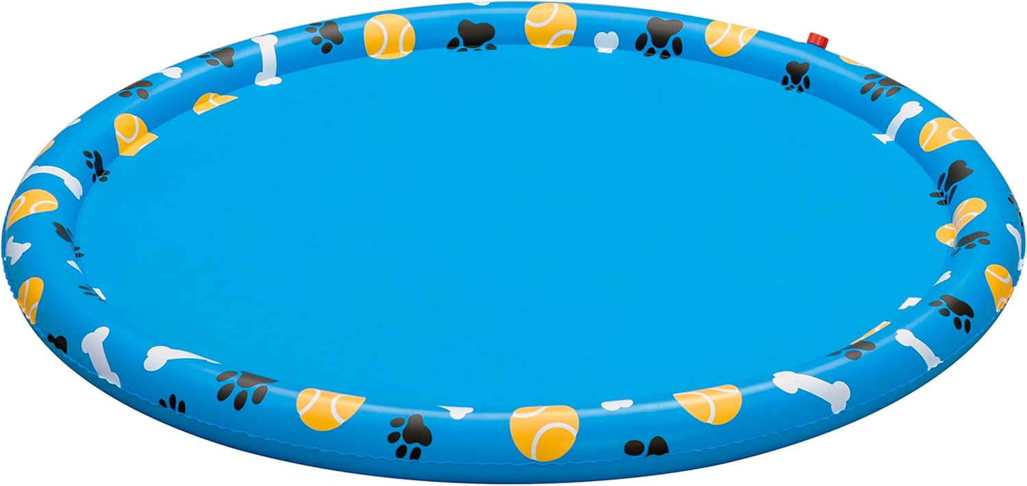 Bestway Dog Splash Pad Sprinkler Mat, Non-Slip Splash Sprinkler Pad for Dogs, Dog Pool and Splash Water Play