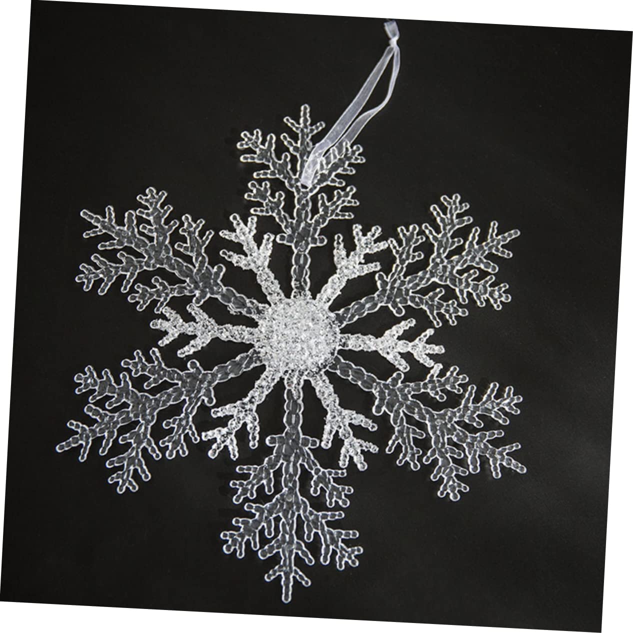 IMIKEYA 3St Weihnachtsbaum hängen Weihnachtsbaum-Anhänger Weiße Schneeflocken-Baumspitze weihnachtsdeko Weihnachts Party Christbaumschmuck Weihnachtsanhänger Anhänger für Weihnachten