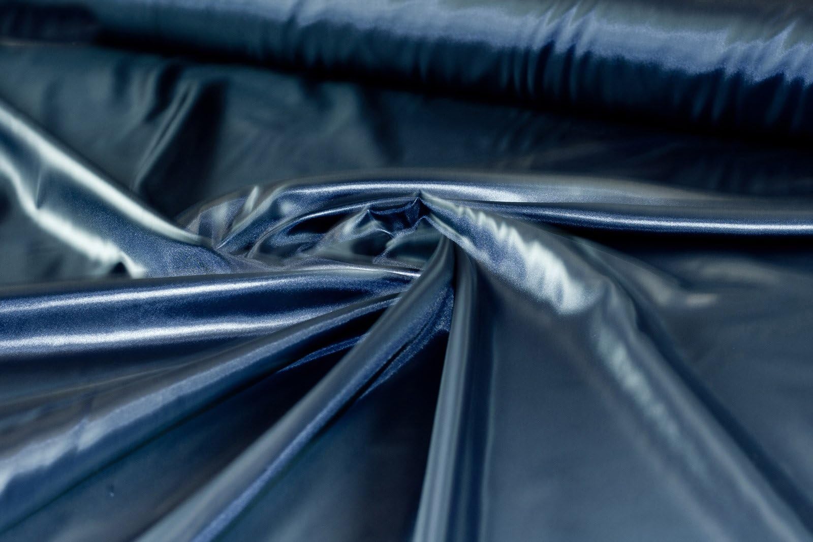 Water repellent Shiny Wet Look shower proof polyester material garden covers shower curtains table protector spread fabric sheet material -Navy