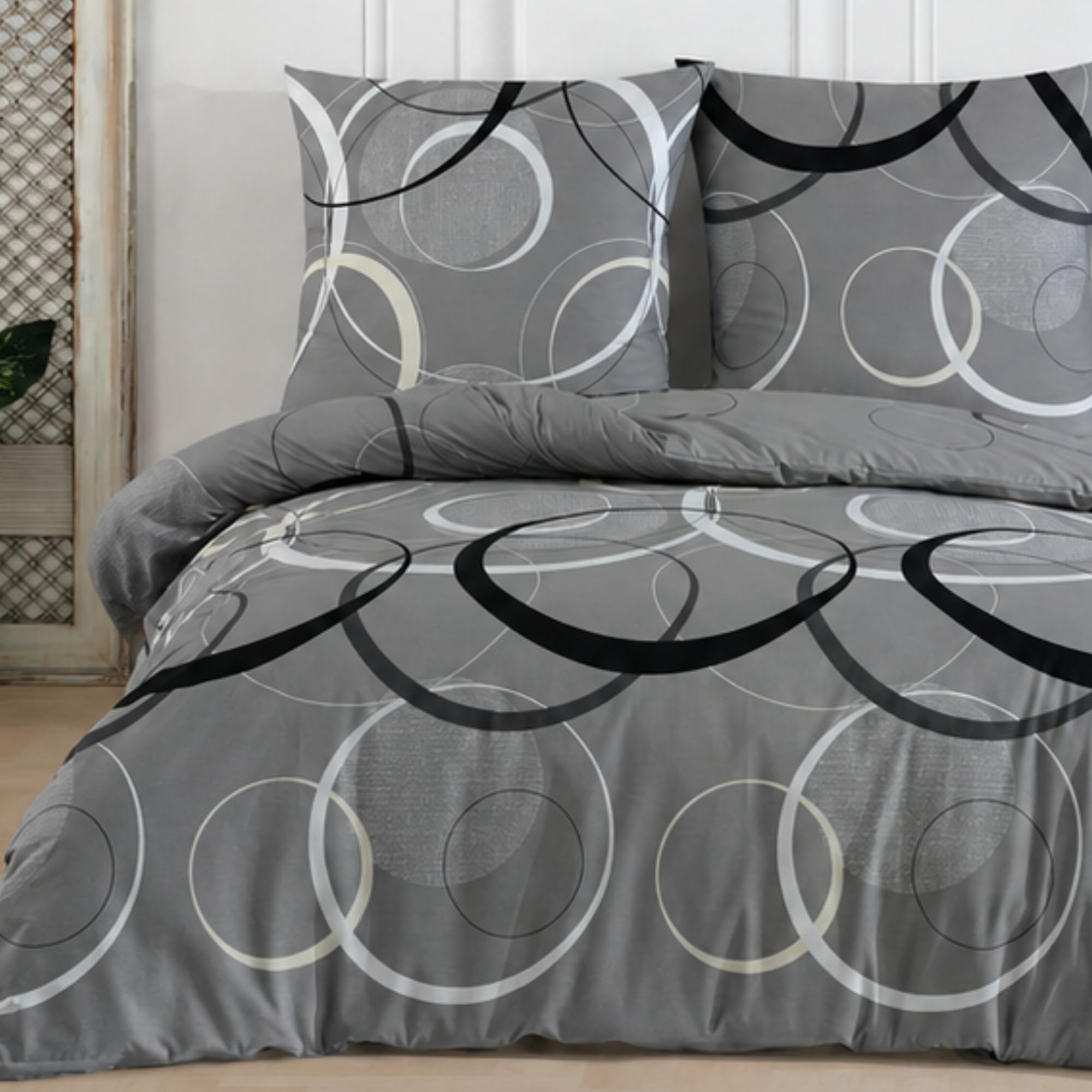 Bettwäsche 2X 140x200 cm 100% Baumwolle Ranforce – 4-teilig Set mit 2 Kissenbezügen 70x90 – Oeko-TEX Standard 100 – Atmungsaktiv, Reißverschluss, pflegeleicht, 4 Jahreszeiten