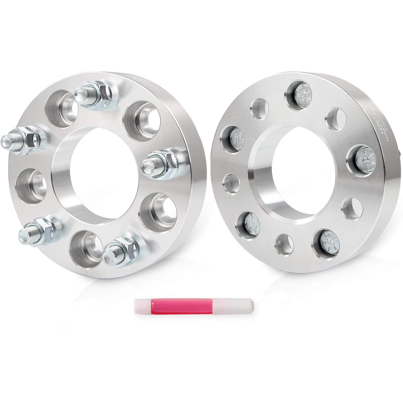 SCITOO 2Pcs 5x4.5 to 5x4.75 Wheel Spacers 1.25 inch for Ford Silver