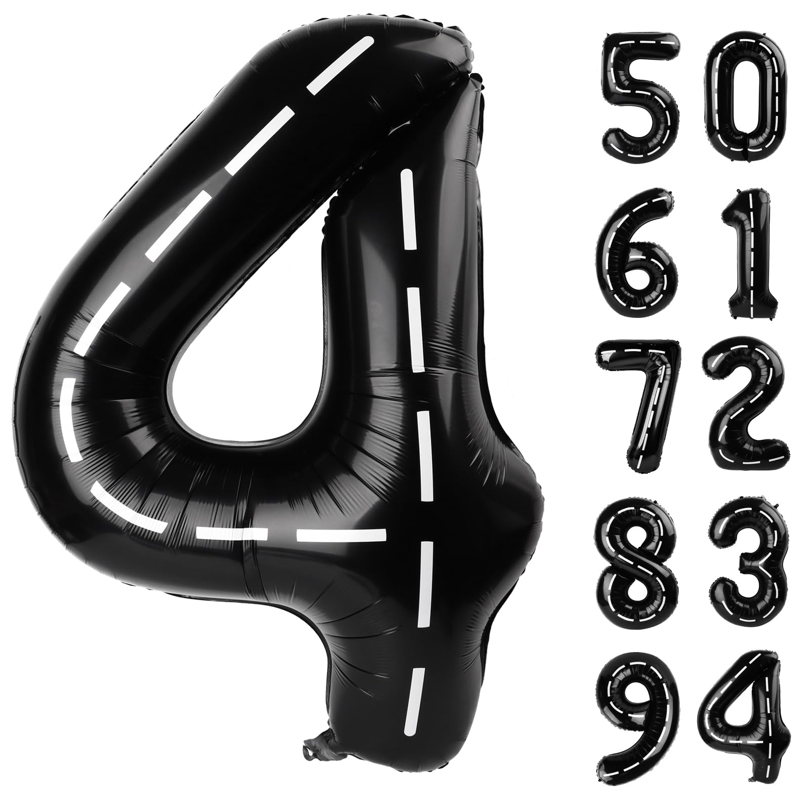 Line 4 Balloon - Number Balloon 40 Inch, 4th Line Birthday Decorations