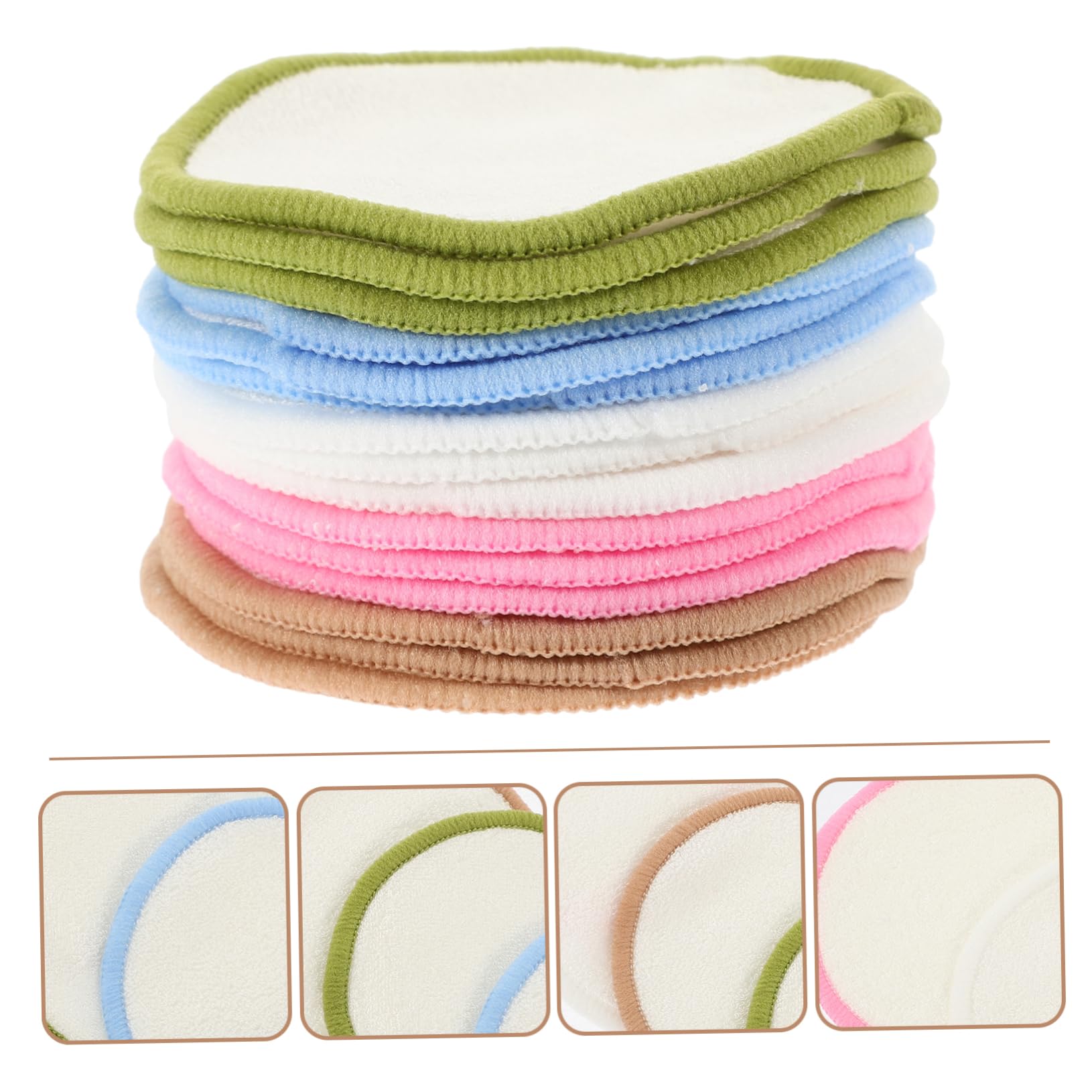 Didiseaon 5 Set Salviette Struccanti Gel Struccante Dischetti Per Il Trucco Dispositivo Di Rimozione Solvente Per Unghie Prendere Pulire Salviette Per Il Trucco Fibra Di Bamboo 15 Pezzi * 5