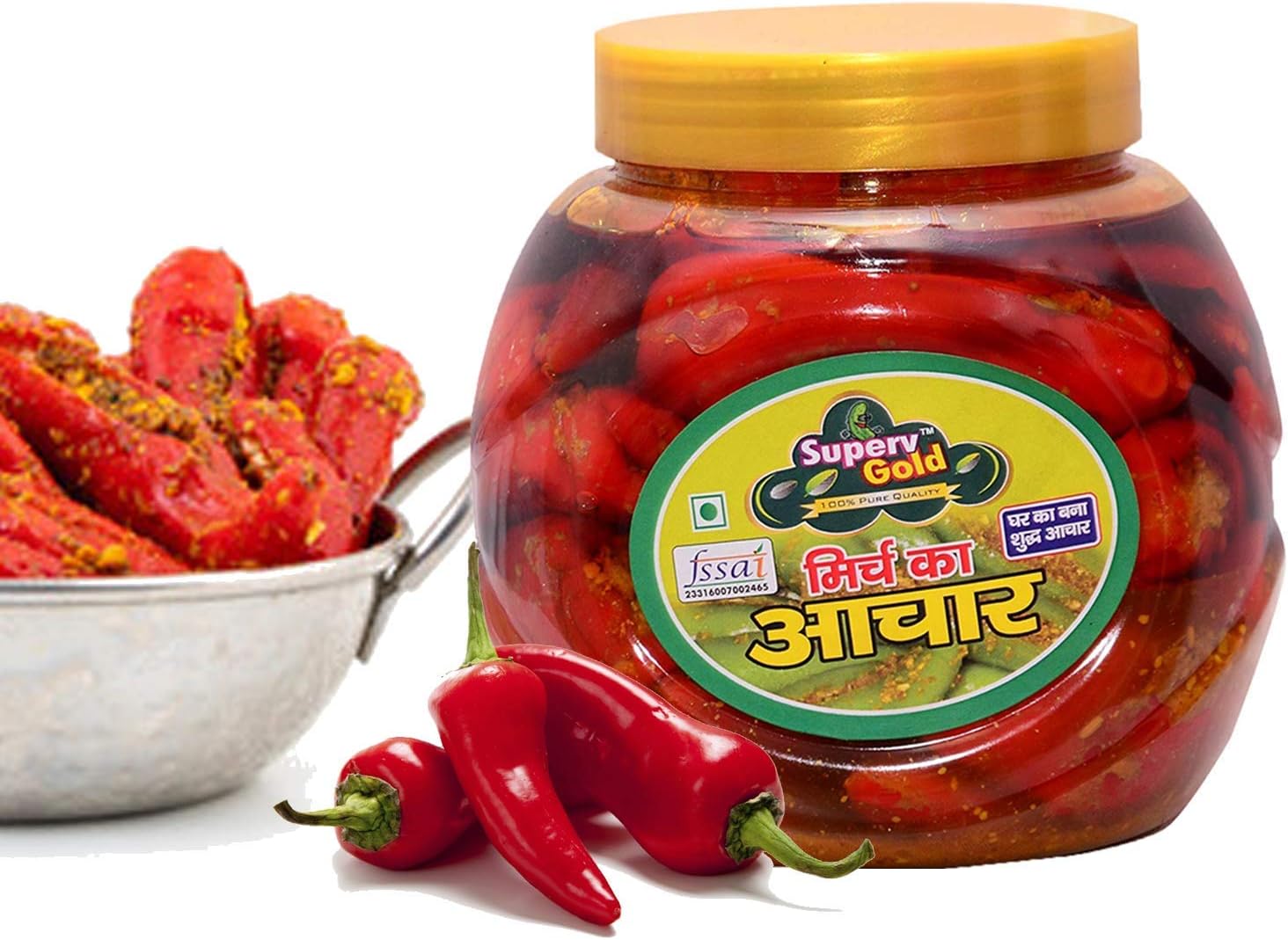 Superv Gold Home Made Pickle (Red chilli) - 400gm
