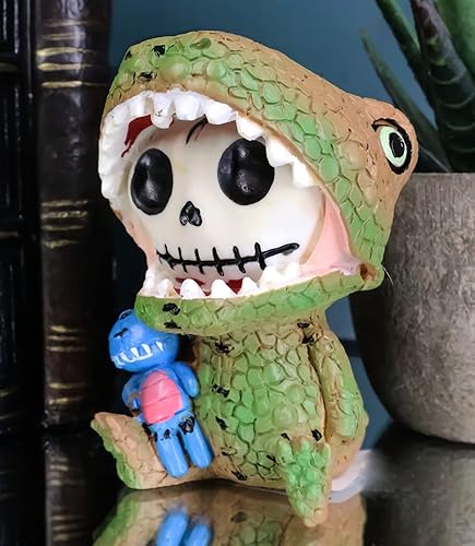 Miniatura 2 de Ebros Gift Jurassic Animal Kingdom Tyrannosaurus Rex - Figura de dinosaurio Furrybones de 3 pulgadas de alto, esqueleto de huesos peludos en disfraz