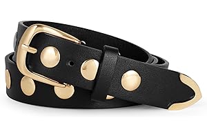 Women Fashion Leather Belt: Elevate Your Style with Embellished Elegance
