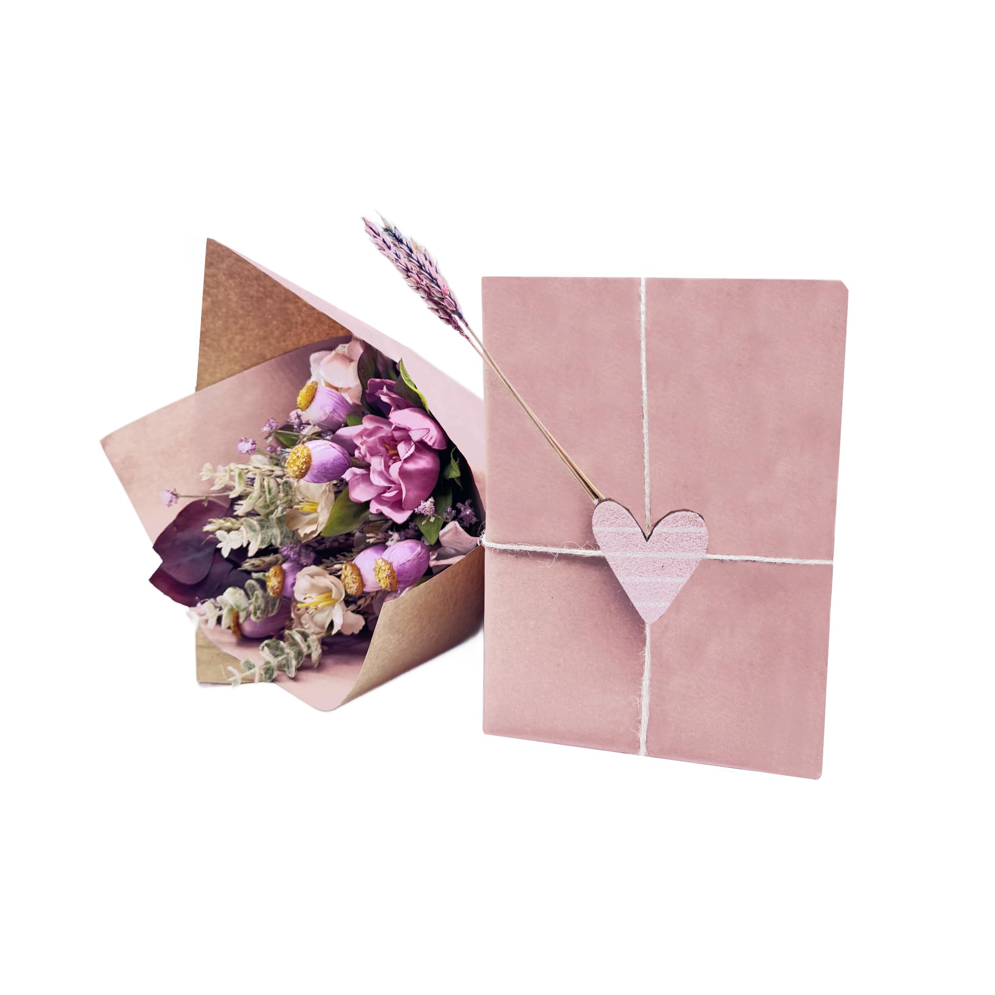 PAKOT – Papel de Regalo Kraft 100% Reciclado Rosa – Bobina Grande 70CM x 100M – Papel Ecológico y Resistente para Envolver Regalos