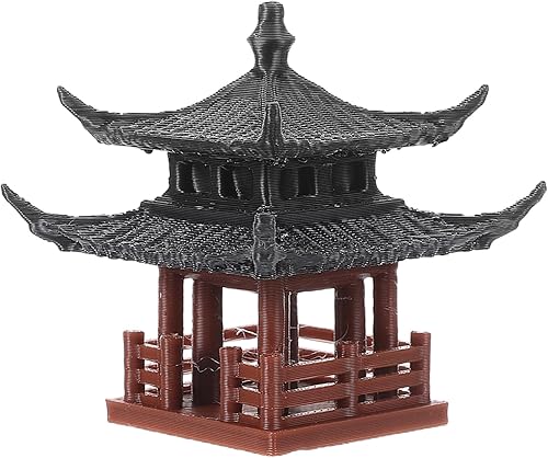 SUPVOX Decoración de acuario, figuras de jardín de hadas, mini estatua de pagoda, refugio de escondite de peces, cueva para pecera, adorno micro