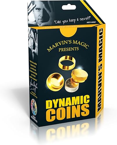 Marvins Magic - The Dynamic Coins Amazing Trick Set  Increíbles trucos de magia para niños  Divertidos trucos de magia incluidos  Adecuado para