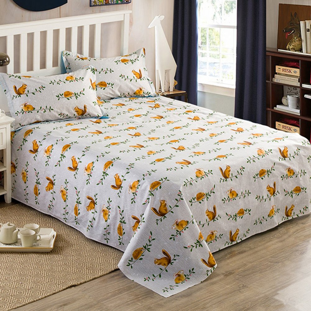 Feuilles de coton double lits jumeaux 160x230cm tissage premium