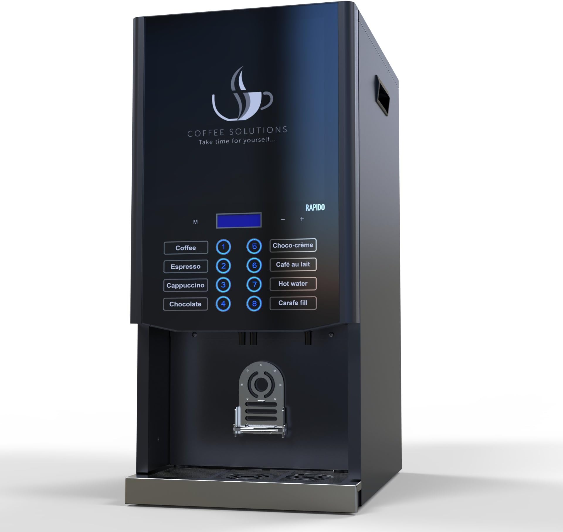 Rapido Commercial Coffee Machine, Perfect for use as an Office Coffee Machine. Quality Hot Drinks Vending. FREE stock offer.