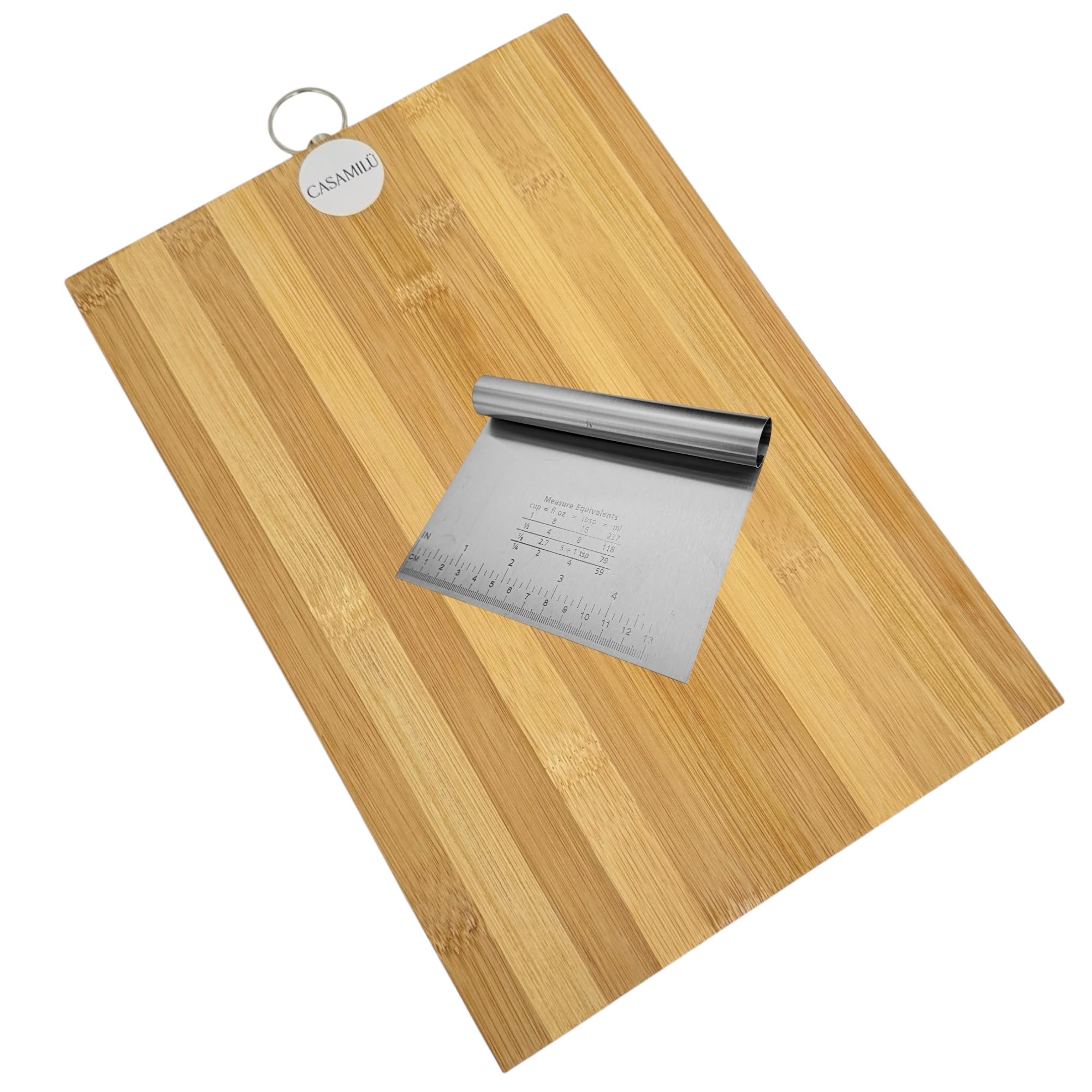 Kit 02 itens - Tábua de Corte Petisqueira 34x24 cm + Espátula CASAMILU | Tábua Grande +