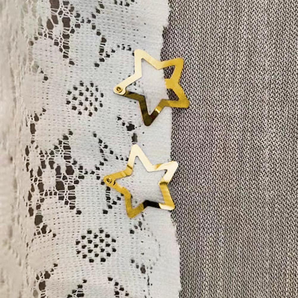 10 Pcs Gold Star Hair Clips Metal Snap Hair Clips Hair Barrettes Hair Side Clamps Headdress Cute Hair Accessories for Women Girls Beauty and Personal Care 4