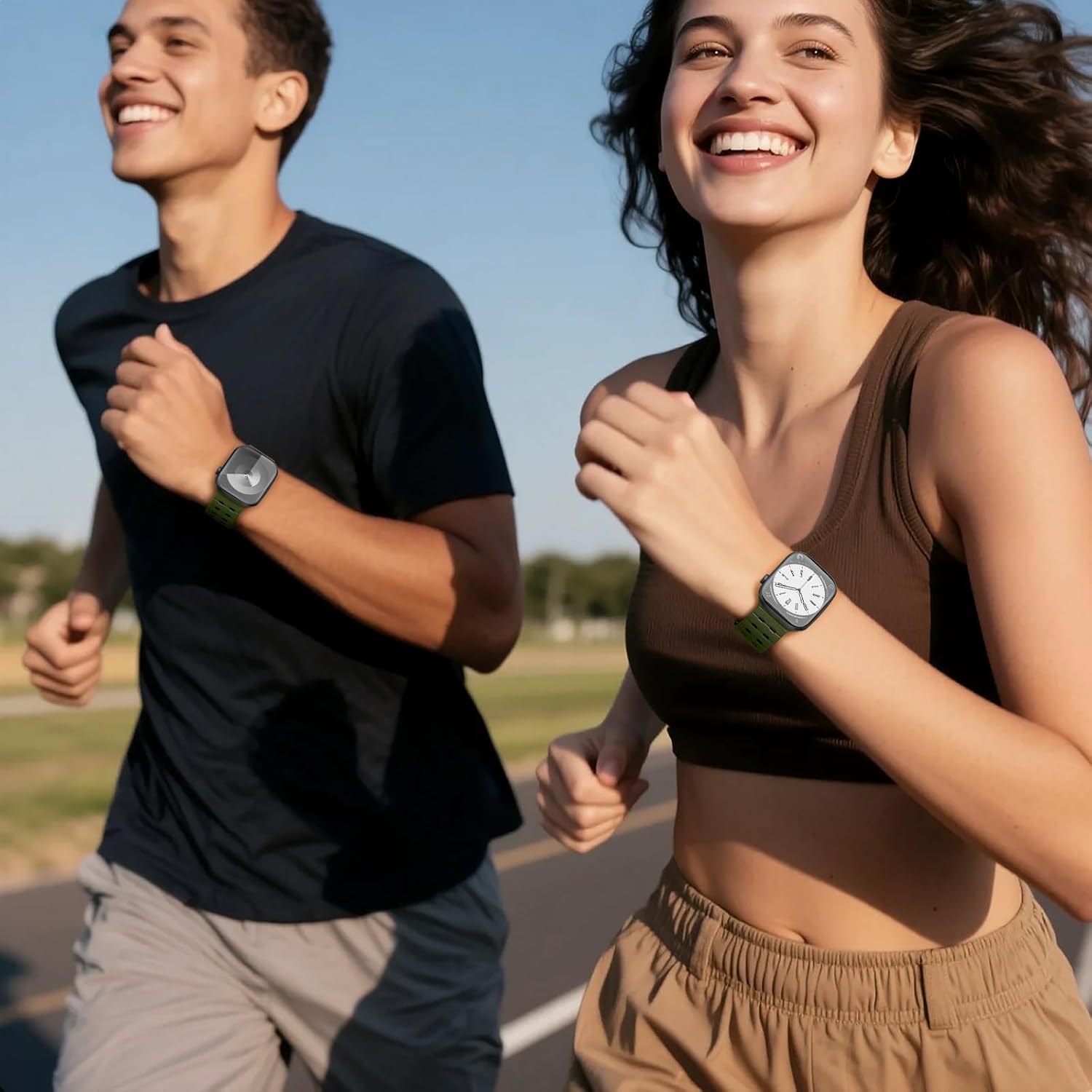 Getino Magnetic Silicone Band Compatible with Apple Watch Bands for Men 44mm 45mm 46mm 49mm 42mm Women,Strong Magnet Breathable Sport Strap for iWatch Series 11 Ultra 3 Ultra 2 Se 10 9 8 7 6 5 4 1 - Image 9