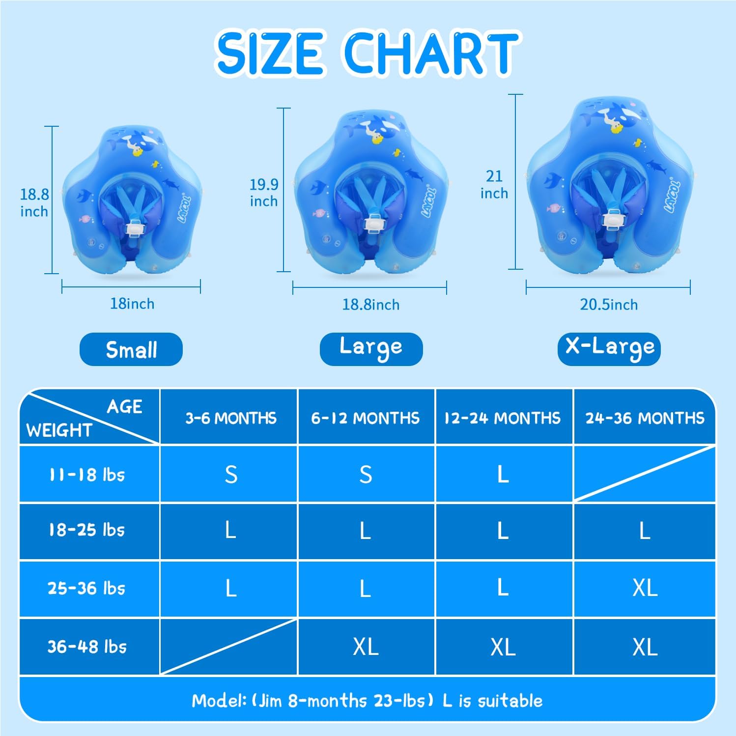 Baby Pool Float with Canopy UPF50+ Sun Protection, no flip Over Inflatable Baby Float for Baby 3-36 Months, Skin Protect Toddler floaties for Boys and Girls