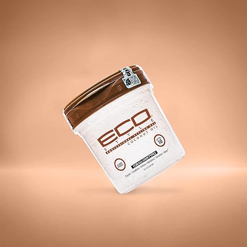 Miniatura 10 de Eco Style Gel de peinado con aceite de coco, añade brillo e hidrata el cabello, peinado sin peso y sujeción superior, evita roturas y puntas