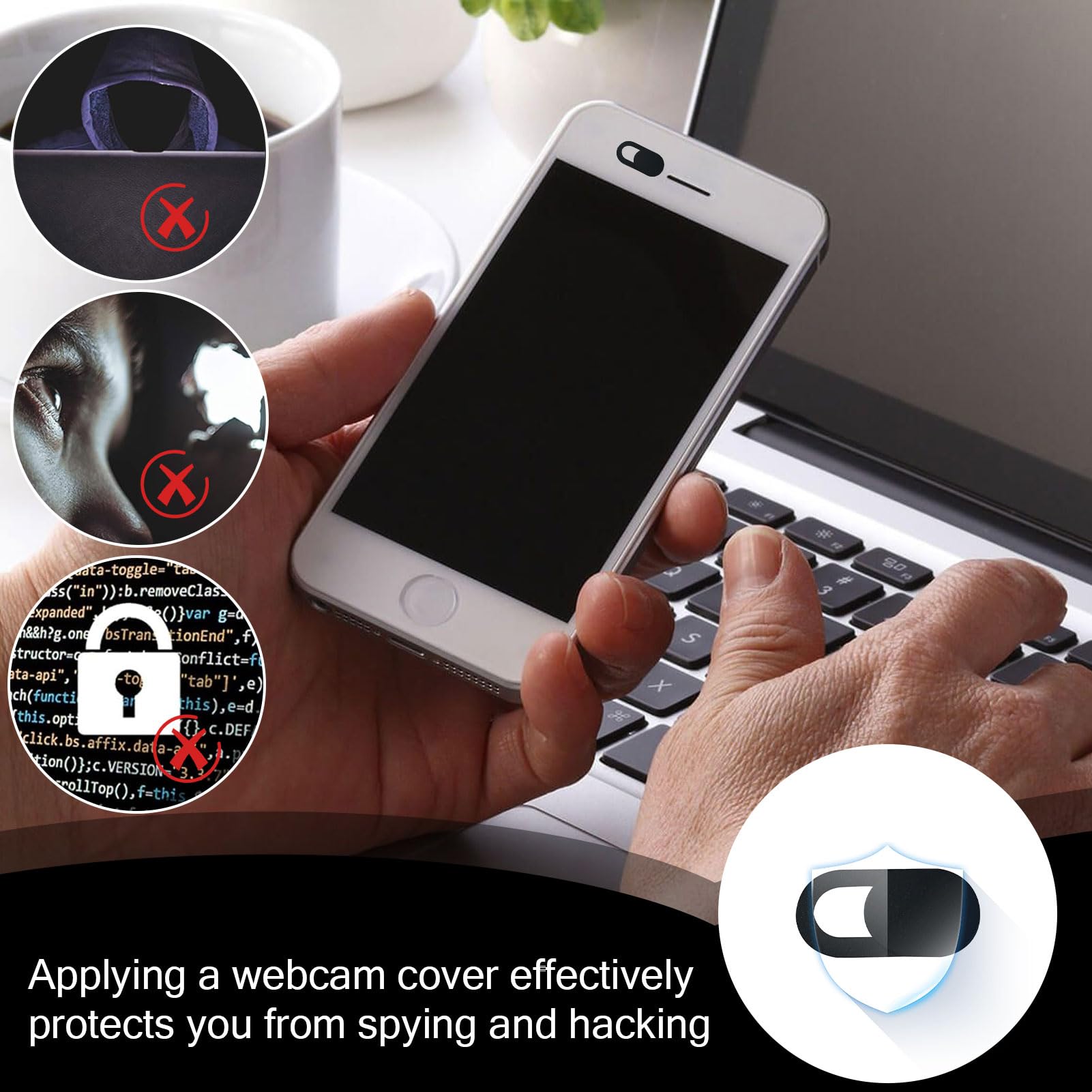 [24 Pezzi]Webcam Cover,Copri Webcam,Copri Webcam Pc Portatile, Copri Webcam Slider Copertura Webcam Ultra Sottile Camera Cover Per Laptop, Pc, Computer Portatile, Phone, Tablet, Smartphones, Noteboook