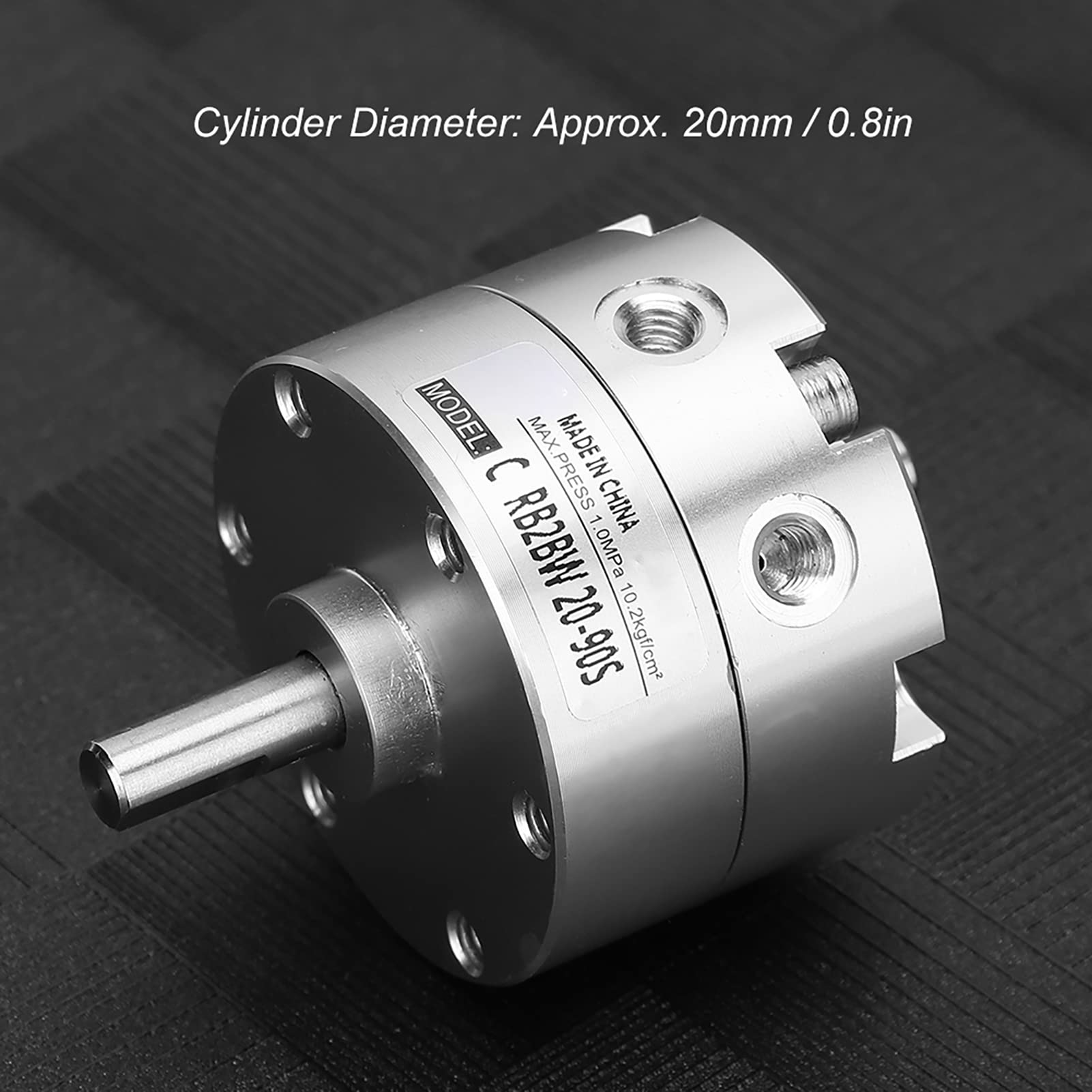 Socobeta Attuatore Pneumatico Rotativo a Paletta da 20 Mm con Bombola Pneumatica in Acciaio Inossidabile CRB2BW20 90S per Automazione