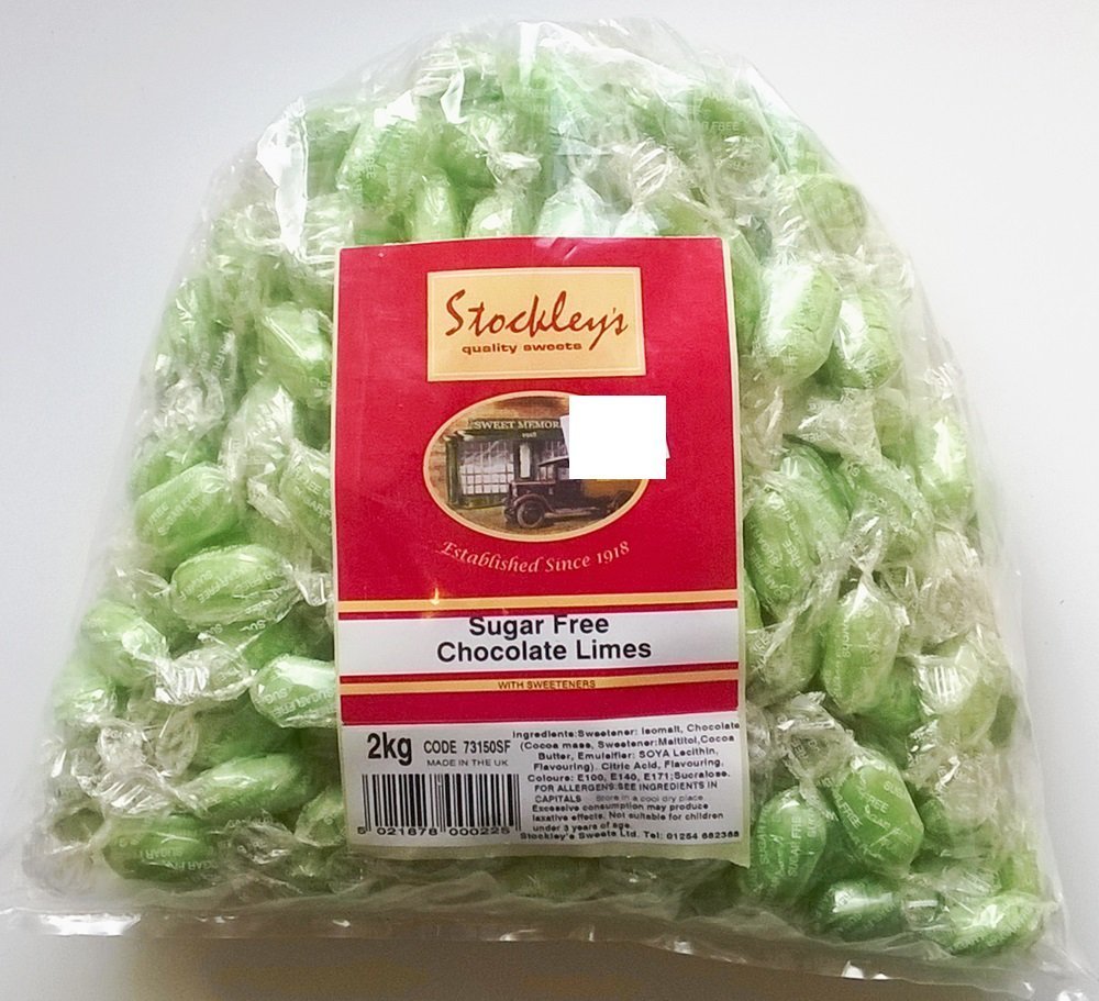 Stockley's Sweets Stockleys Sugar Free Chocolate Limes Sweets - 1 X 2Kg