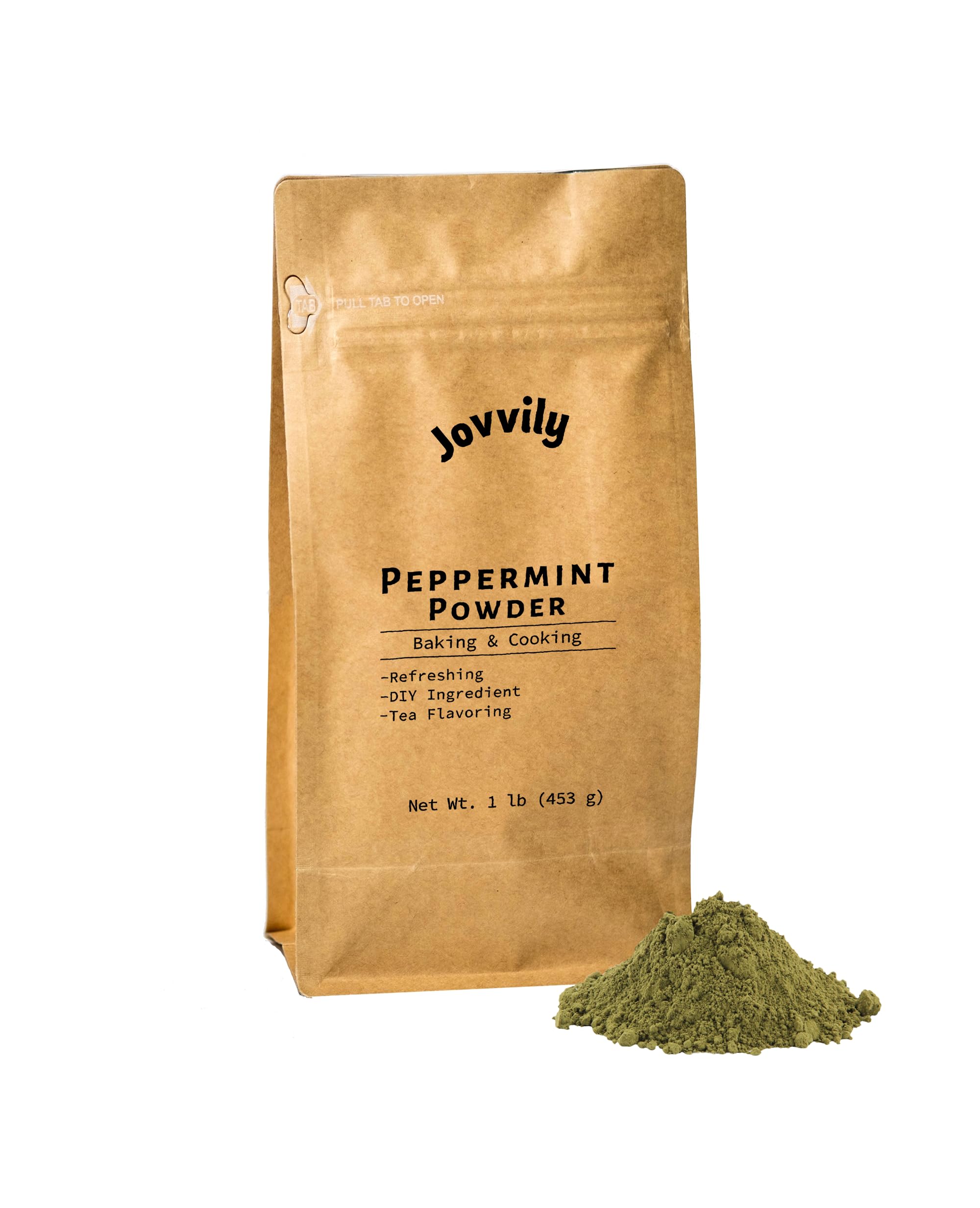 Jovvily Peppermint Powder — Refreshing, Cool-Tasting Herbal Tea Powder