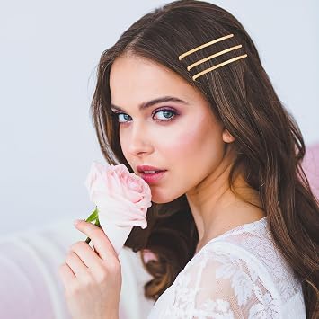 50 Gold Jumbo Bobby Pins 3.34 Inch Large Bobby Pins for Thick Hair Long Metal Hair Pins Hairpins Hair Accessories for Women Reusable Non-Slip Pins for Thick Long Updo Hair Style