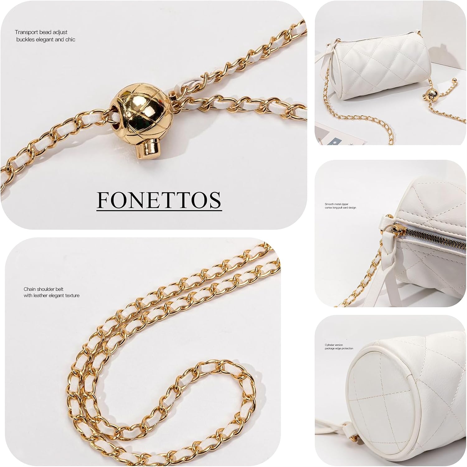 Barrel Bag Womens Cylinder Purse Crossbody Handbags Trendy Cool Round Circular Bags Casual Veagan Leather