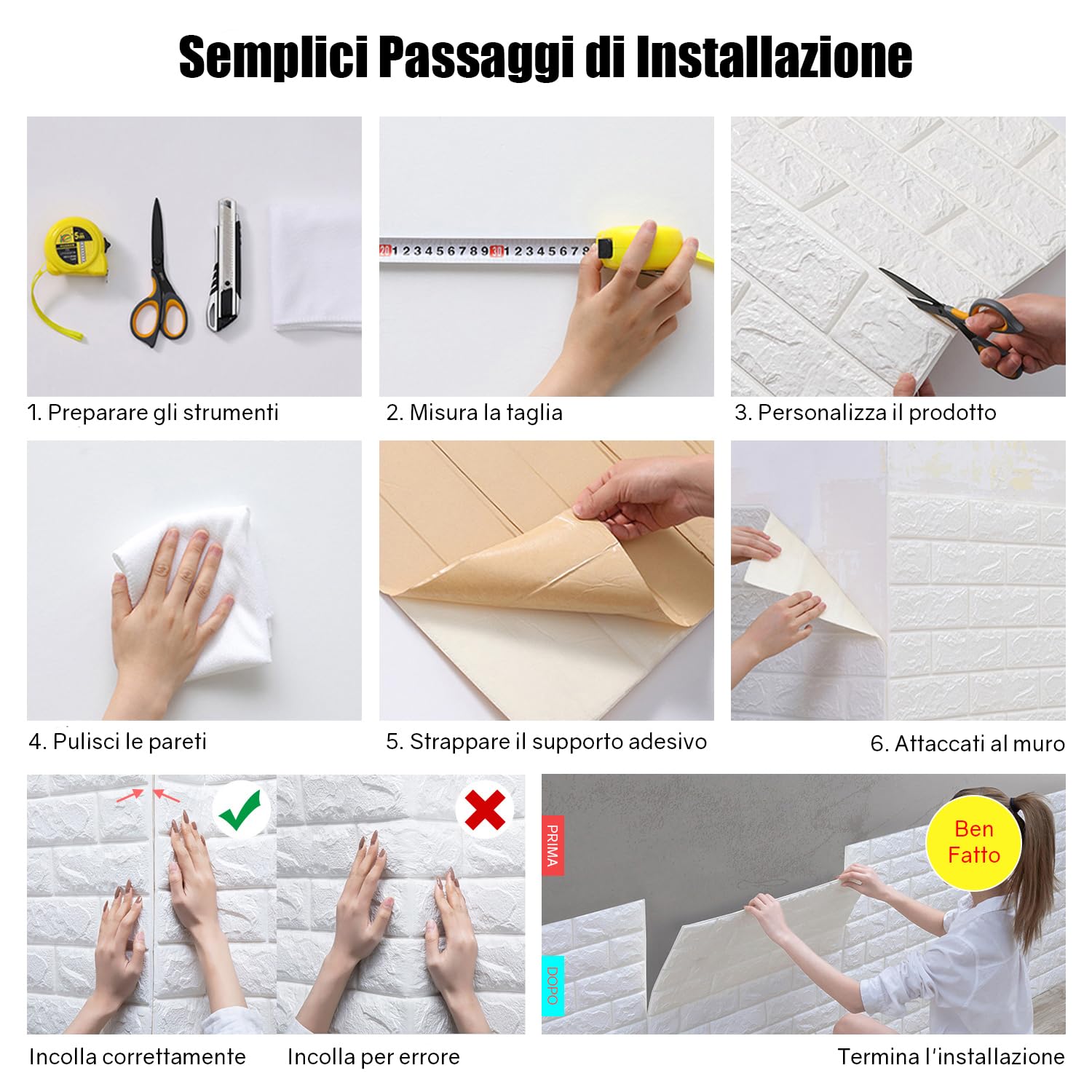 Pannelli a Muro Autoadesiva 3D, Carta da Parati Decorativo Impermeabile, Adatto per Pareti di Sfondo TV, Camera da Letto, Soggiorno, Ristrutturazione di Pareti (12,Pietra)