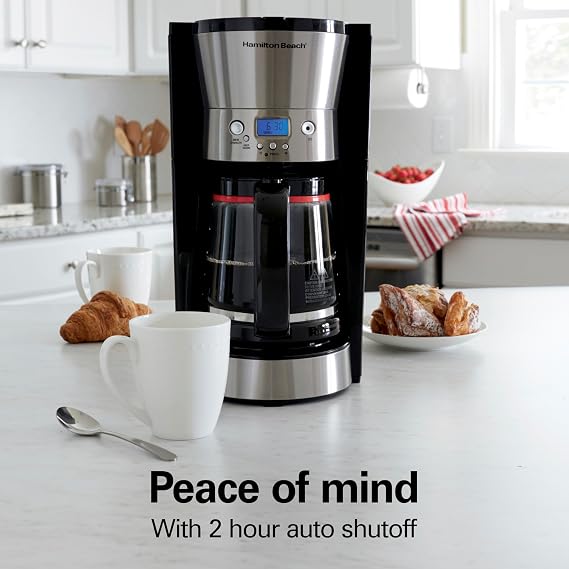 Hamilton Beach 46895 12-Cup Programmable Coffee Maker, Black