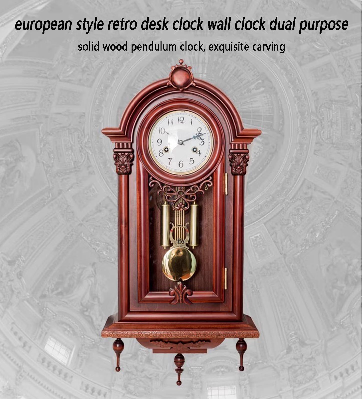 Amazon.co.jp: レトロな機械式振り子時計 84cm 壁掛け時計