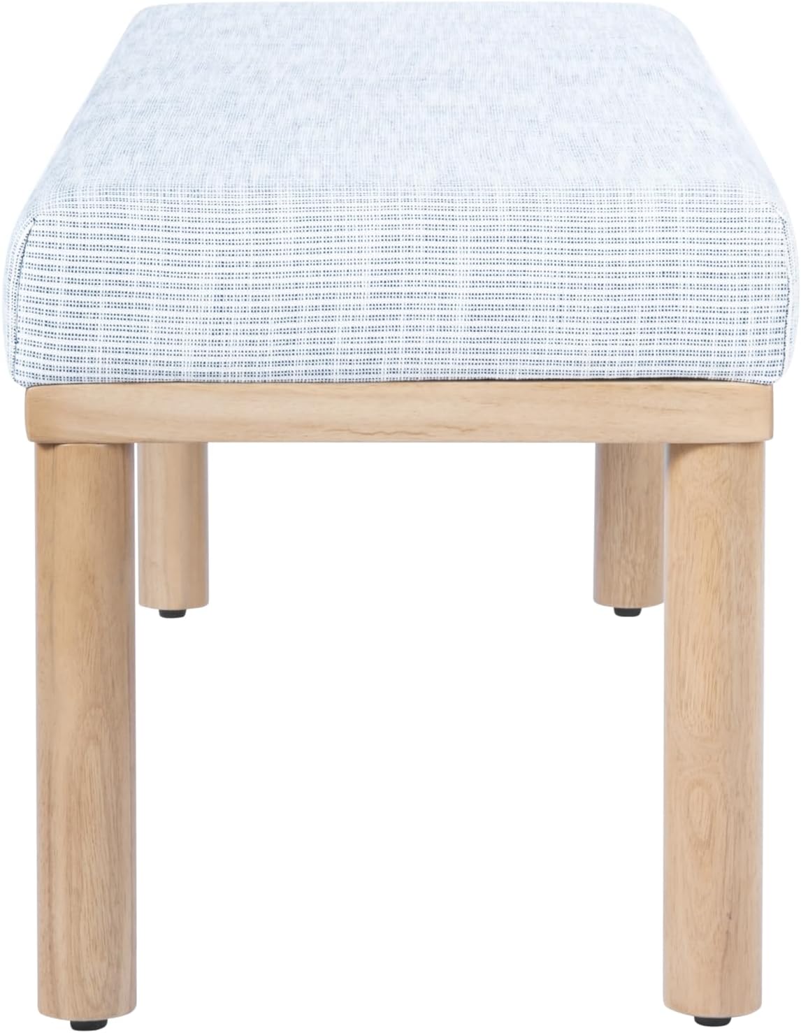 HomePop Oslo Bench - Blue Pinstripe Fabric
