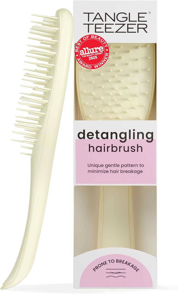 Cepillo Desenredante Extra Suave, Cabello Frágil, Amarillo Manzanilla | Cepillo para el cabello con dientes más espaciados y menos cerdas para reducir la tensión, la rotura y la caída del cabello en mechones debilitados.